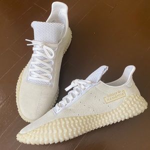 Adidas Kamanda White Tan Gold Shoes Sz 11 DB2778